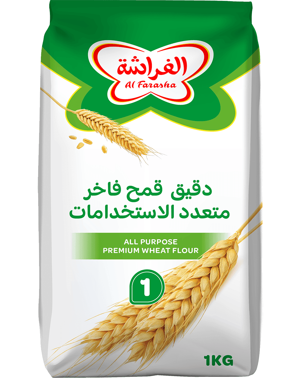 Al Farasha Premium Wheat Flour packaging, designed by Skyne, a creative agency.