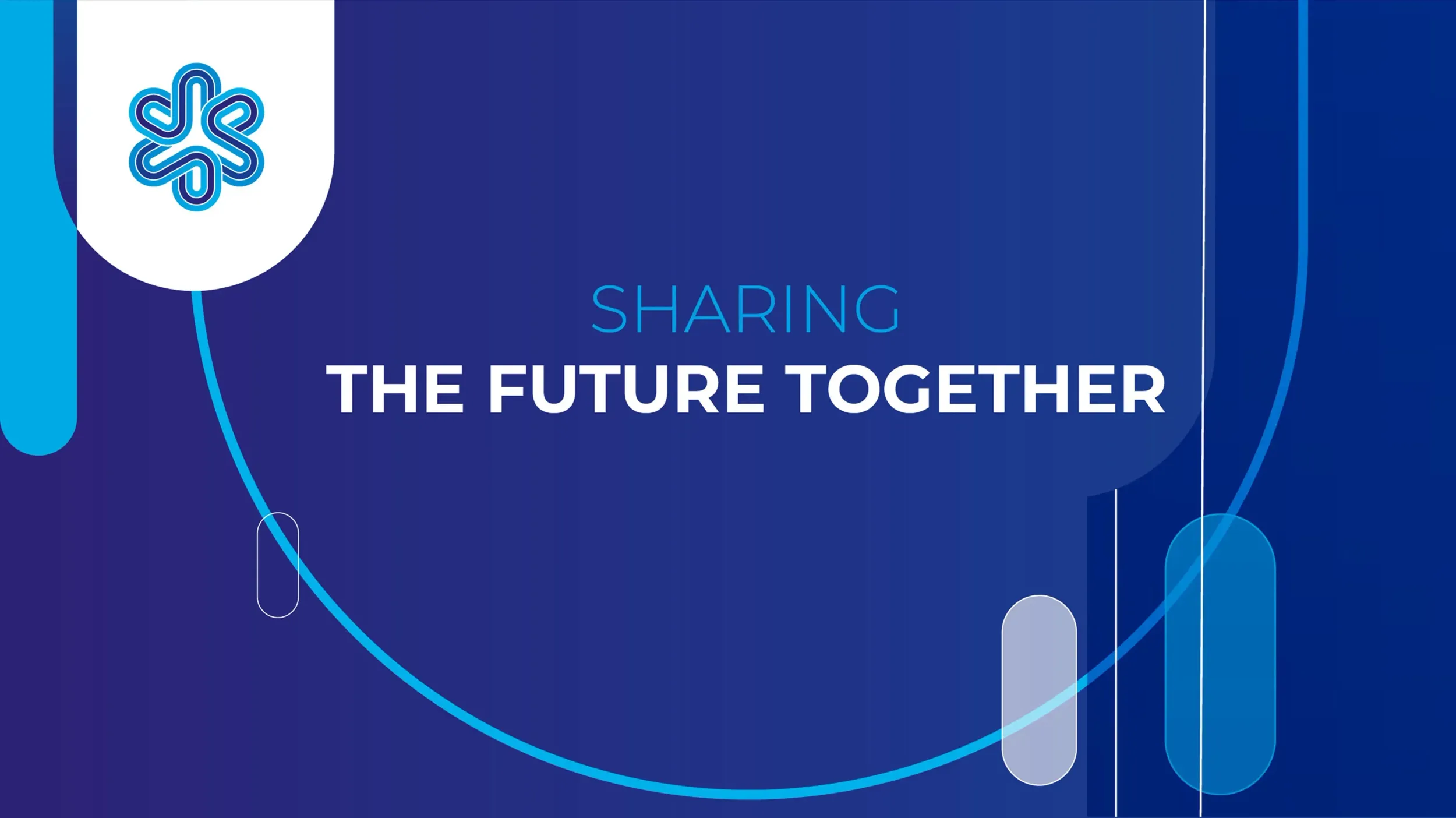 SRTIP branding visual featuring the tagline 'Sharing the Future Together,' designed by Skyne branding agency.