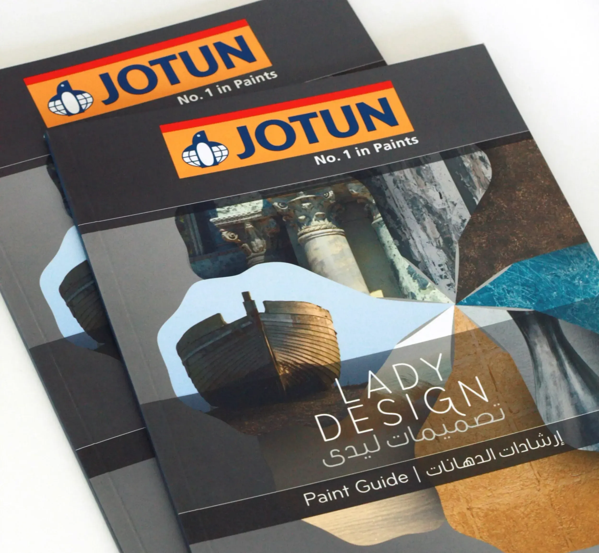 Jotun Lady Design Paint Guide booklet, an example of comprehensive branding and creative design by Skyne, a branding agency in Dubai, Riyadh, and Jeddah.