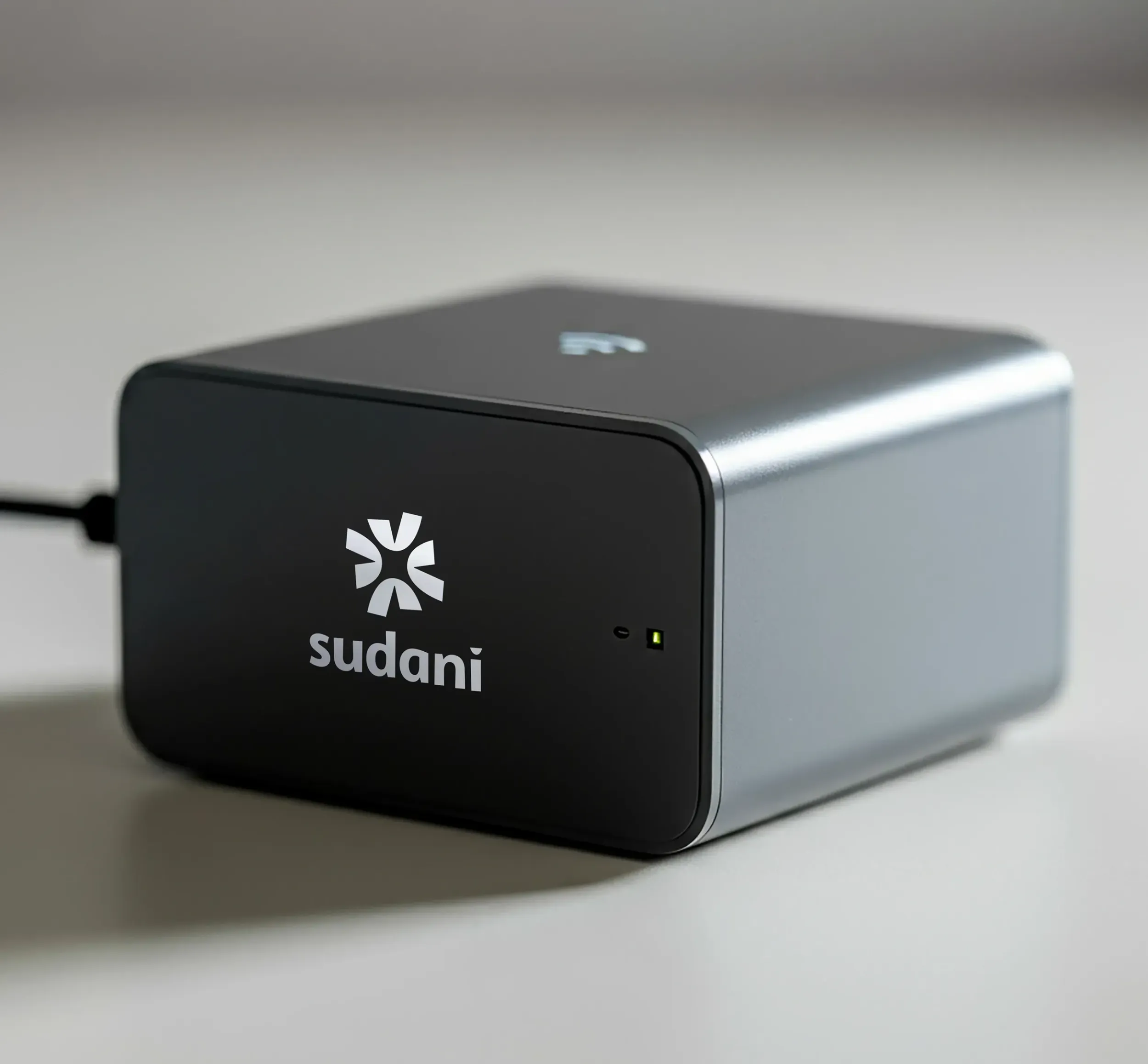 Sudani internet router, representing the robust infrastructure and ICT solutions provided by the company, branded by Skyne.